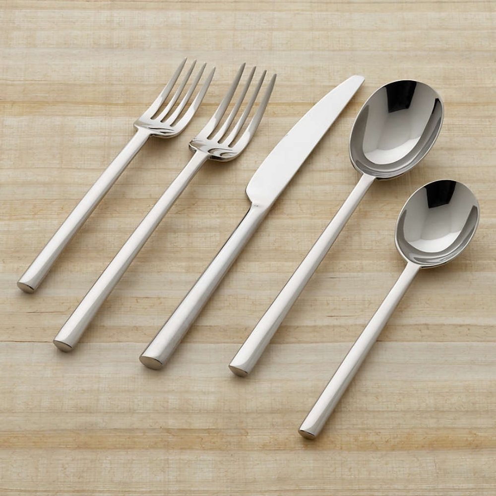 Crate and Barrel Emerge Mirror Finish Flatware Set